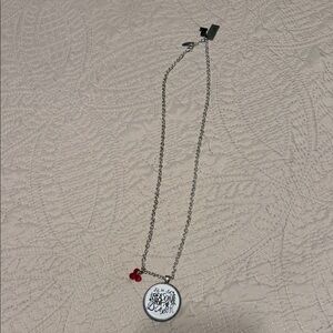Plunder Silver Necklace with Red Charm